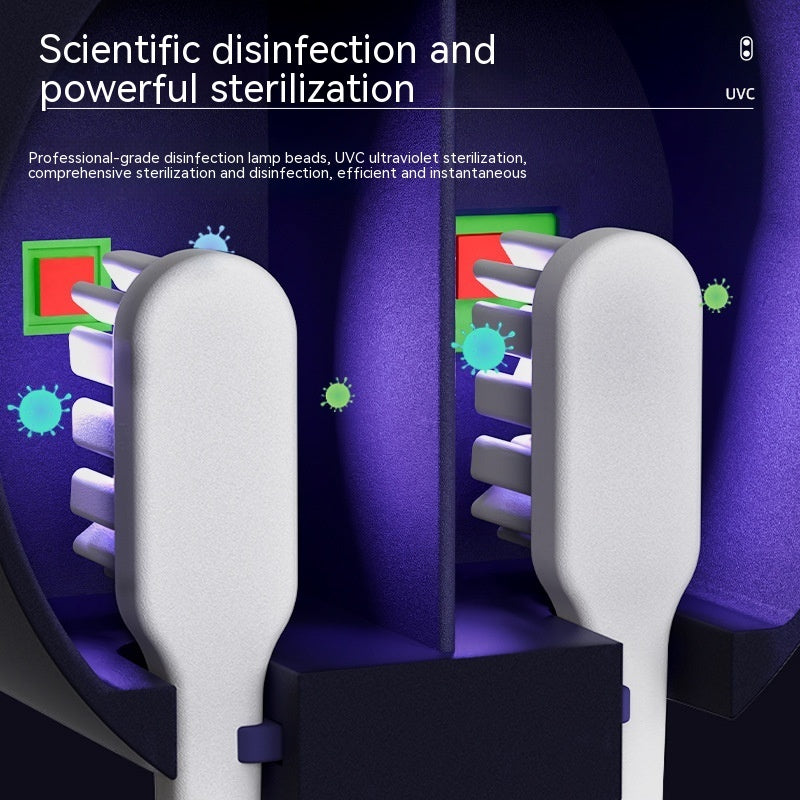 Portable UV Toothbrush Holder Sanitizer & Disinfectant with Toothpaste Accessories