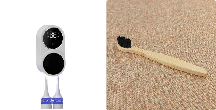 Portable UV Toothbrush Holder Sanitizer & Disinfectant with Toothpaste Accessories