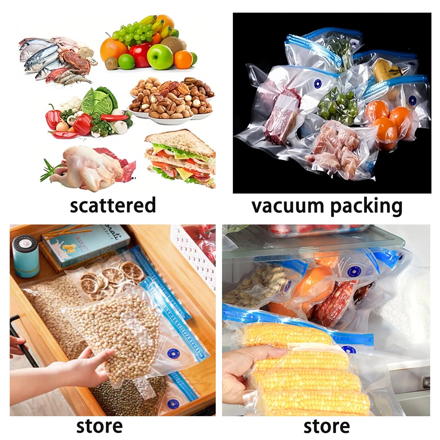 EcoSeal Pro   High-Quality Food Handheld Vacuum Sealer Portable & Rechargeable Vacuum Sealer (Vacuum Sealers+ 30 Reusable Vacuum Seal Bags